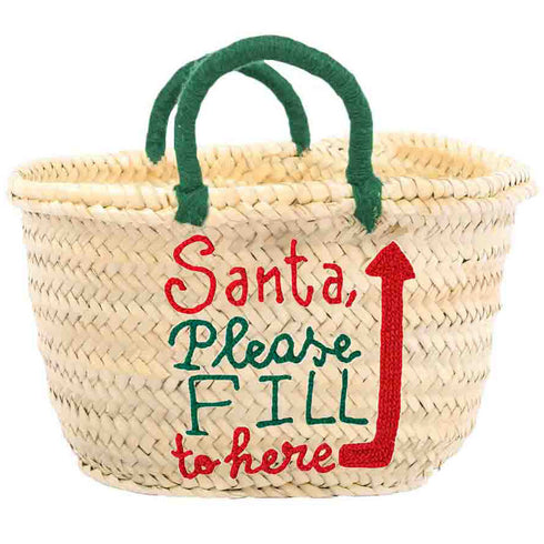 Santa's Straw Bag: Perfect Personalized Gift !